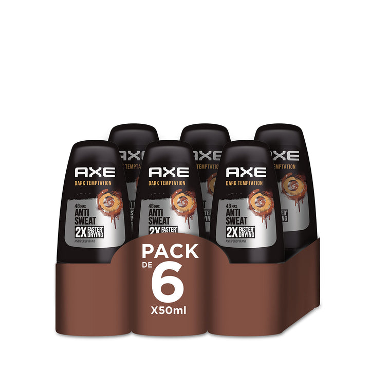 Axe Roll On Dark Temptation Deodorant für Herren, 50 ml, 6 Stück Epic Fresh, Epic Fresh
