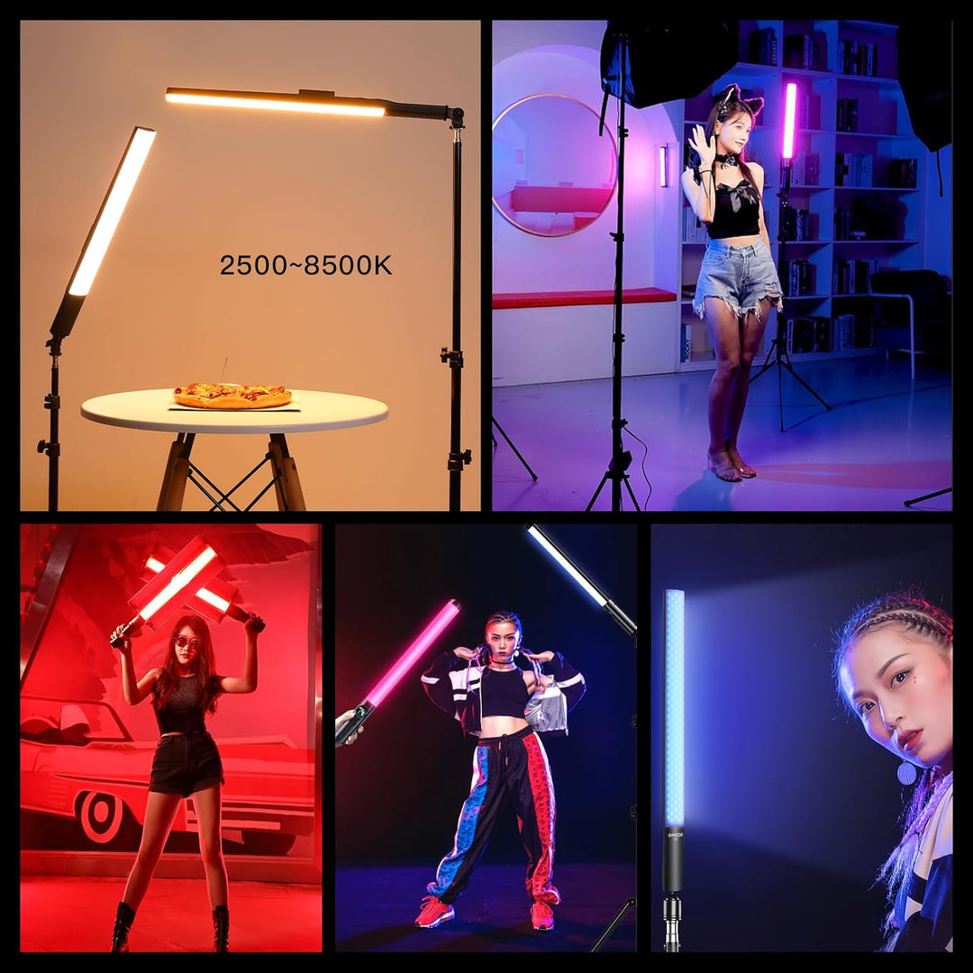 Soonpho Video Leuchtstab Stick Light Tube RGB LED Lichtstab für Studio 2500K-8500K CRI≥97 TLCI≥97