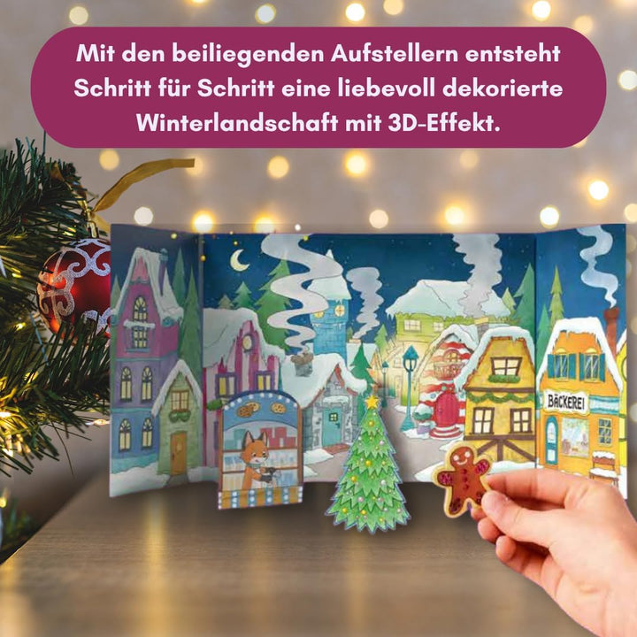 Diamond Painting Adventskalender Glitzerndes Weihnachtsdorf. Mit Material und Werkzeug für 24 Aufste
