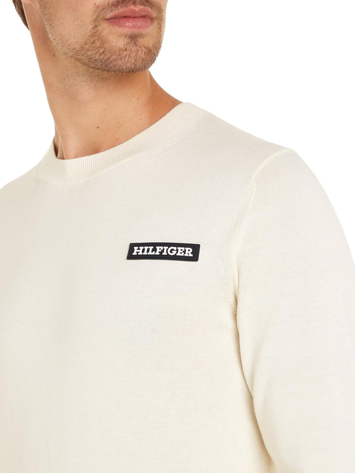 Tommy Hilfiger Herren Global Stripe Crew Nk Mw0mw33502 Pullover L Beige (Calico), L Beige (Calico)