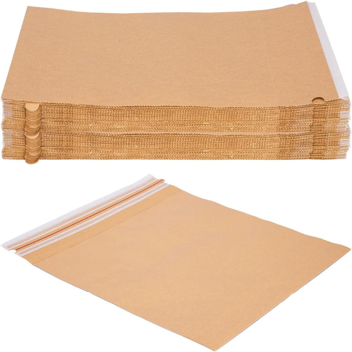 100 Versandbeutel aus Kraftpapier 120 g/m² wiederverschliessbar 42 x 44 cm | Grösse und Stückzahl wä