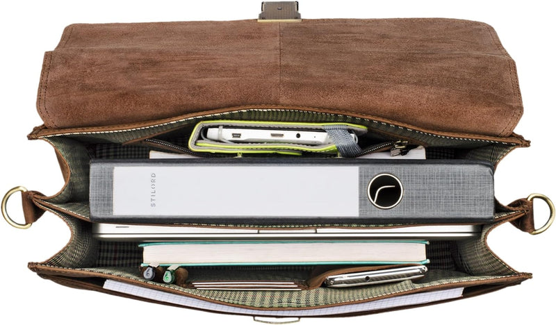 STILORD "Edward Herren Aktentasche Dokumententasche Laptoptasche Business Büro Tasche mit Schultergu