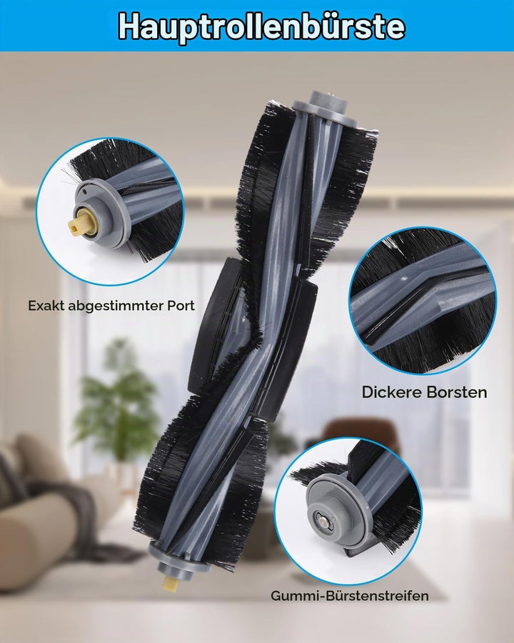 21 Stück Ersatz-Zubehör-Set für Ecovacs Deebot X1 Omni/ X1 e Omni/ X1 Turbo,1 Hauptbürste 1 Schraube