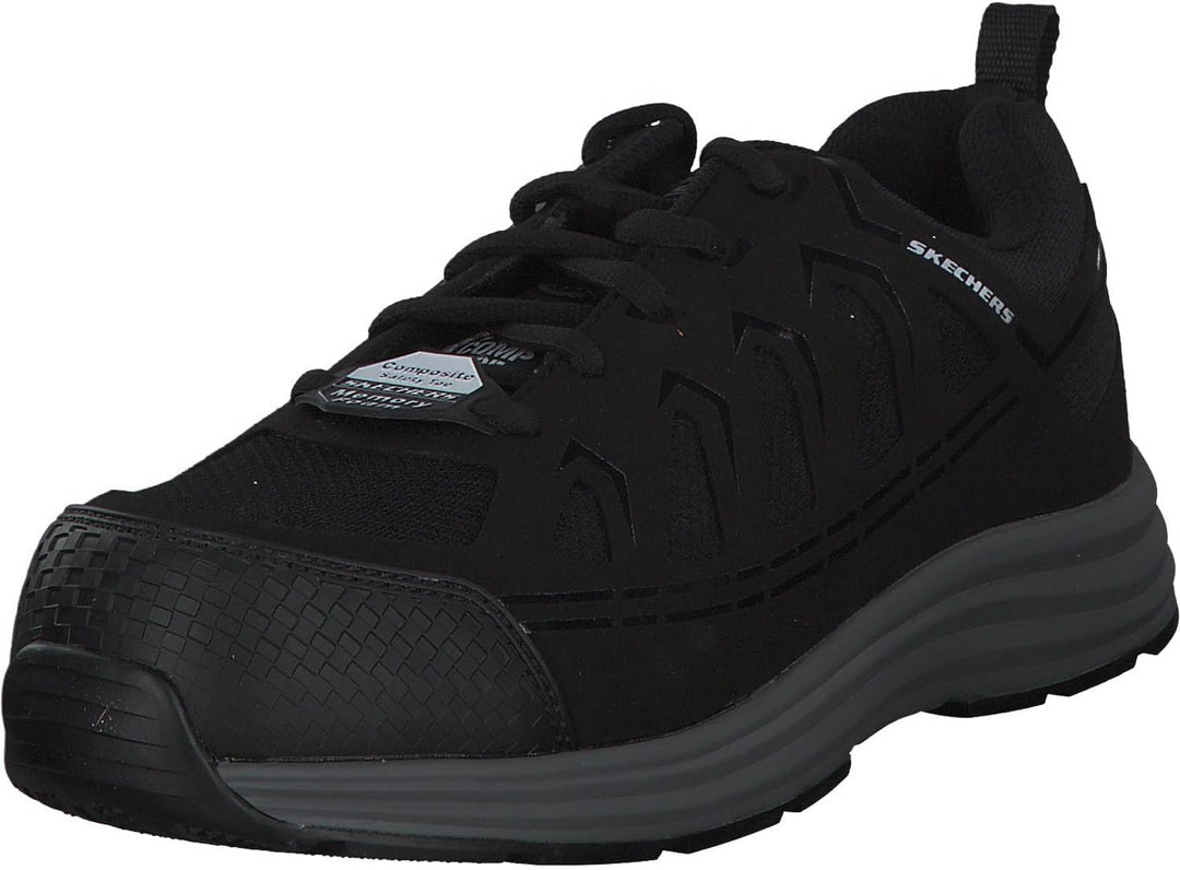 Skechers Herren Malad Ii ESD Composite Safety Toe BAU-Schuhe 39.5 EU Schwarz, 39.5 EU Schwarz