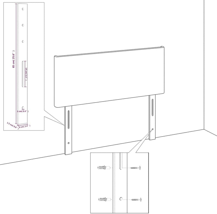 vidaXL 2X Kopfteil Polsterkopfteil Bettkopfteil Bett Betthaupt Schlafzimmer Bettgestell Bettrahmen B