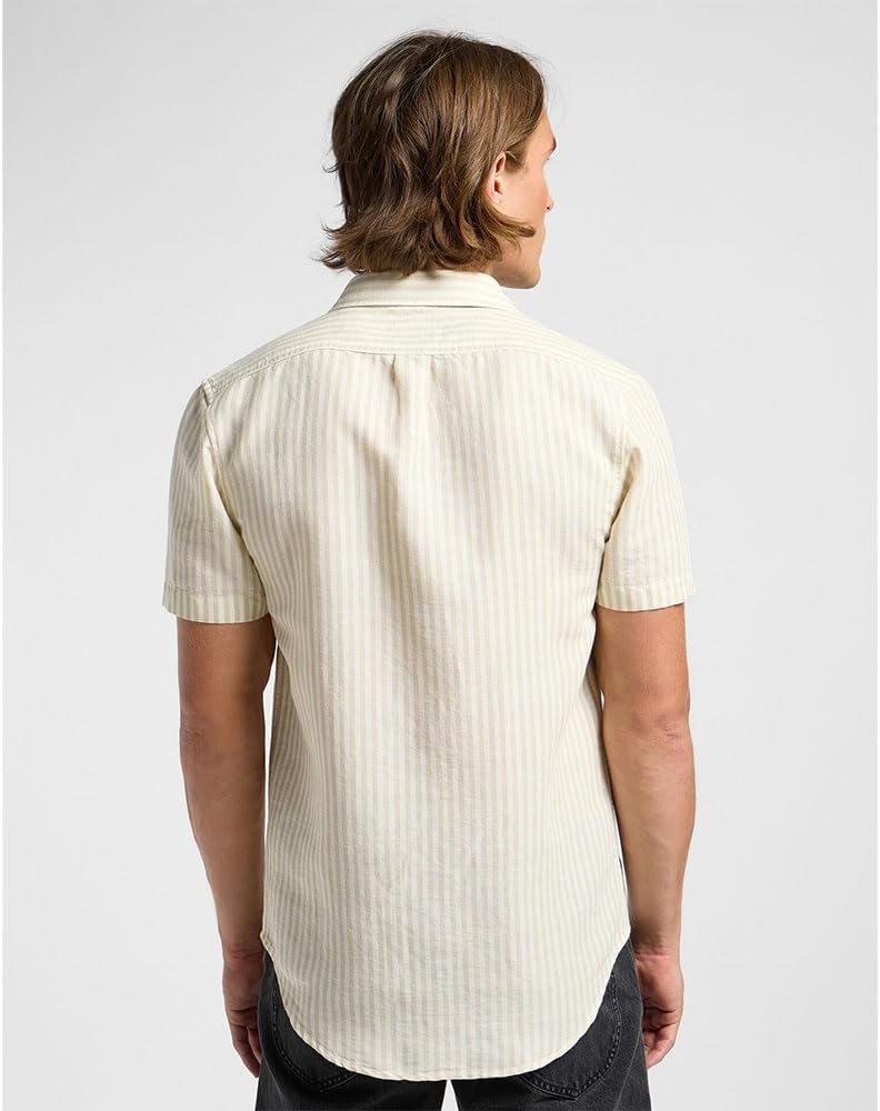 Lee Herren Ss Leesure Shirt, S Pioneer Ecru