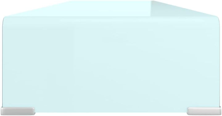 vidaXL TV-Glasaufsatz Tisch Monitor Erhöhung Glasbühne Podest Weiss 100x30x13 cm One size Grün, One