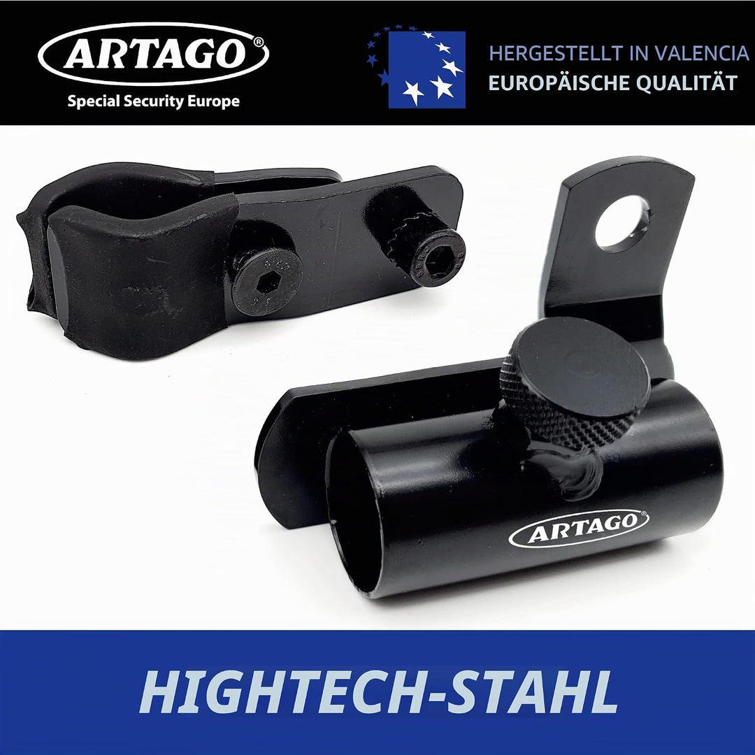Artago K502 Universal Bügelschloss Halterung (Metall) an Rohren oder Schrauben für Fahrrad und Motor