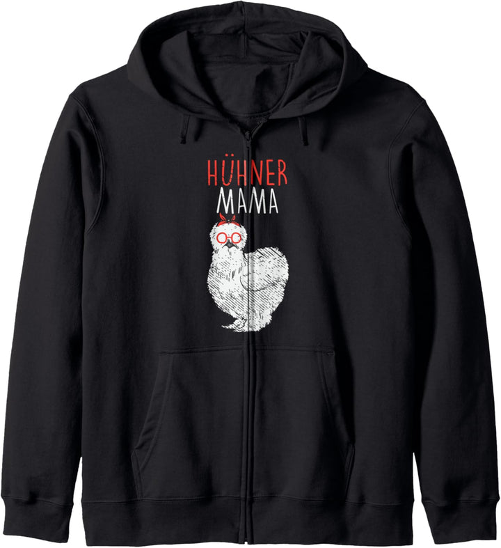 Seidenhuhn Mama Geschenk witziges Huhn Kapuzenjacke