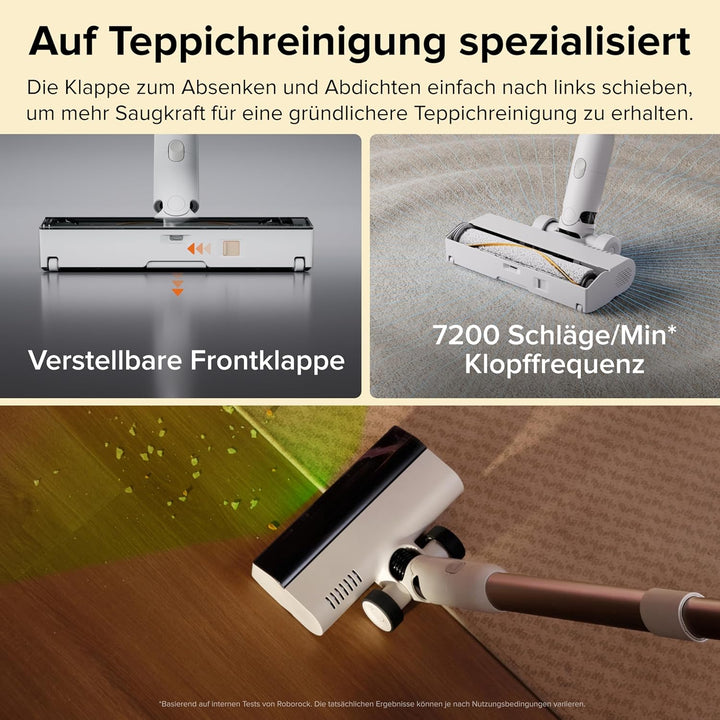 roborock H60 Hub Kabelloser Staubsauger mit 2L Auto-Empty Station, Ladestation, 60 Min. Abnehmbarer