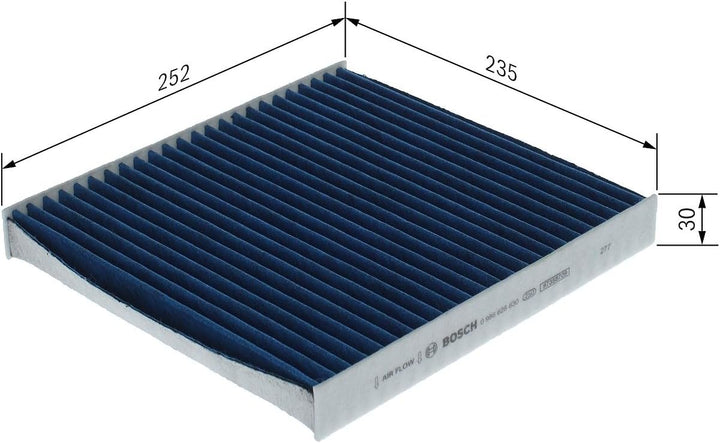Bosch A8630 - Innenraumfilter FILTER+pro antibakteriell, wirksam gegen übel riechende Gase, Viren, S