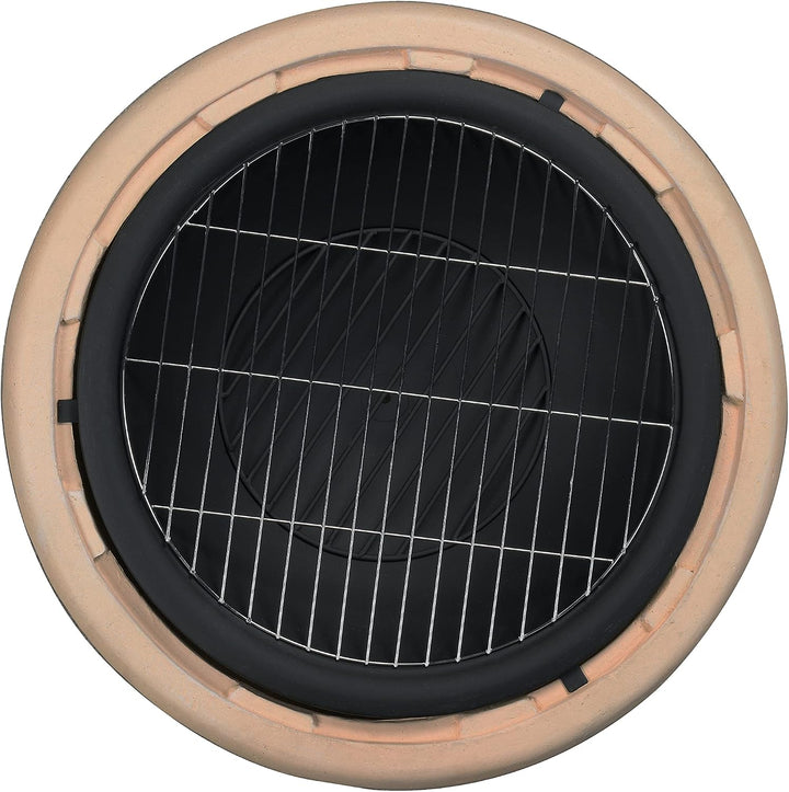 Peaktop - Feuerstelle für Brennholz für den Aussenbereich, 68 cm, rund, komplexes Design HR26303AA-S