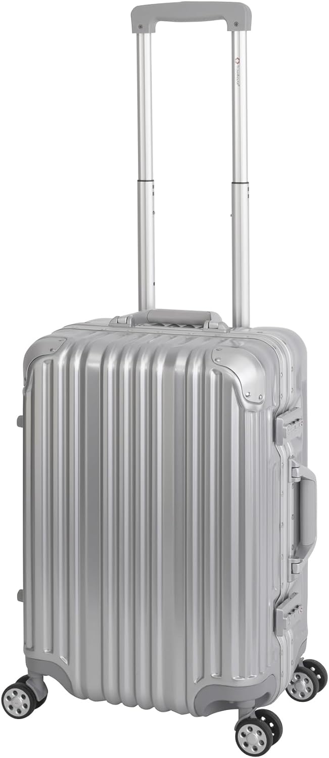 Travelhouse London Koffer Silber S-55cm Bordkoffer · Alu-Rahmen · Polykarbonat Hartschale · Reisegep