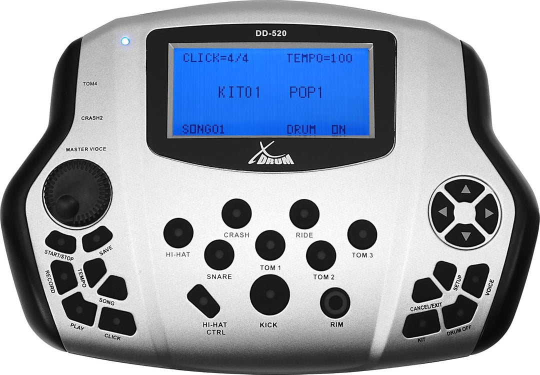 XDrum DD-520 PLUS SET 1 E-Drum Set (elektronisches Schlagzeug, mit Hocker, Kopfhörer, Sticks, Fussma
