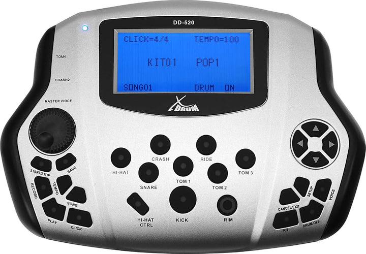 XDrum DD-520 PLUS SET 1 E-Drum Set (elektronisches Schlagzeug, mit Hocker, Kopfhörer, Sticks, Fussma