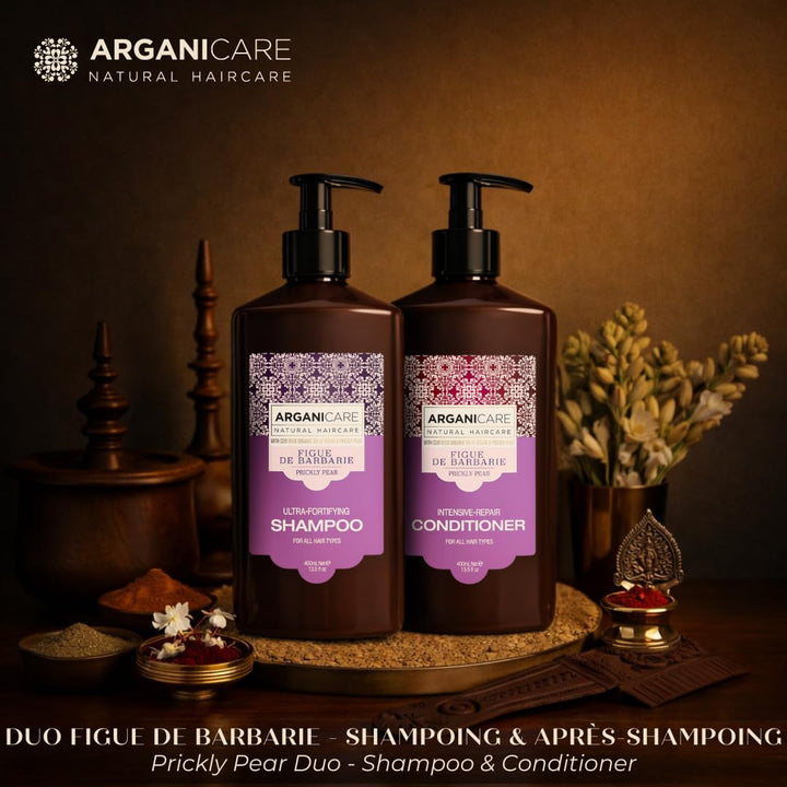 Arganicare - Duo Magnificience mit Öl der Barbarie Feige – Shampoo 400 ml + Conditioner 400 ml