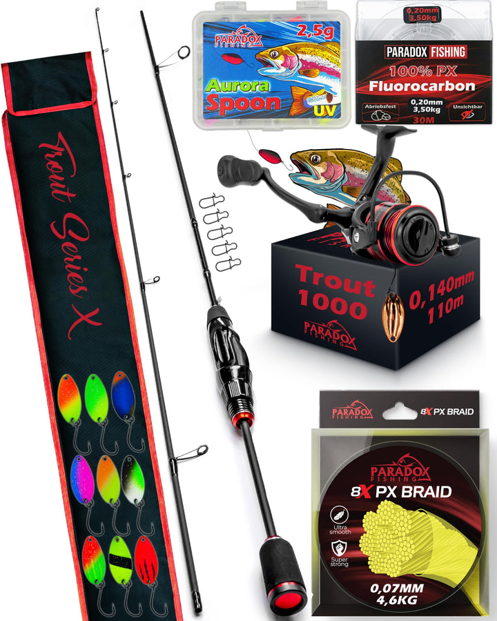UL-Ruten Set I Trout Series X I 1,85m Wg. 1,2g-4g I Spoon Rute Forellenrute Ultralight Rute – UL Rut