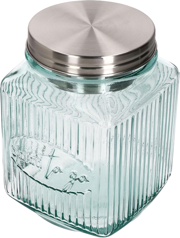 MamboCat 3tlg Set Salat to Go Vorratsglas 1 L I Aufbewahrungsbehälter für Salat I 100% recyceltes Gl