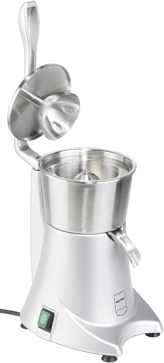 METRO Professional Elektrische Saftpresse GJU2001, 230 W, 200 ml/min, inkl. Kegel, silber
