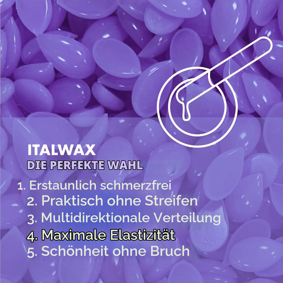 Italwax Top Line Orchid - 450g - Waxing Perlen für Haarentfernung – Duftlos - Synthetische Formulier