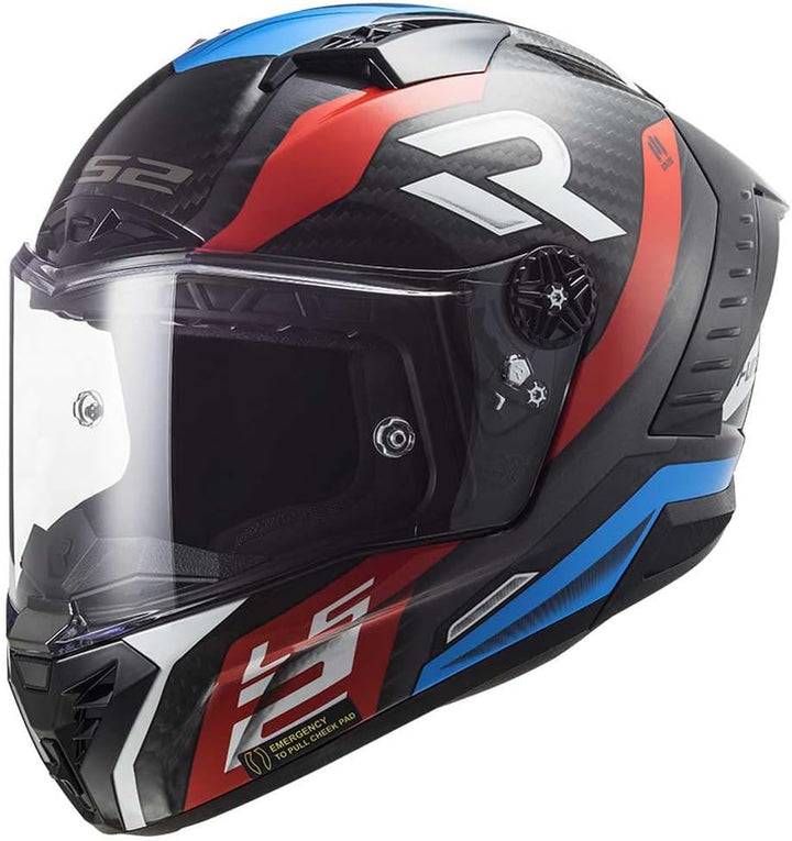 LS2, Integralhelme motorrad Thunder C Supra red blue 06, XS, XS