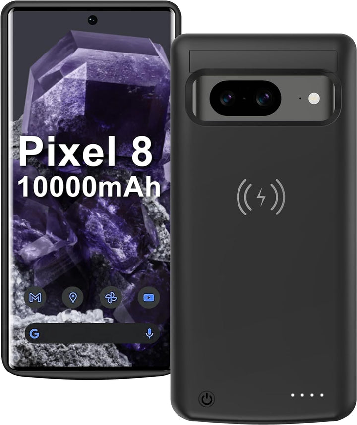 Kabellose Ladehülle für Google Pixel 8, wiederaufladbar, tragbar, hohe Kapazität, 10.000 mAh, kabell