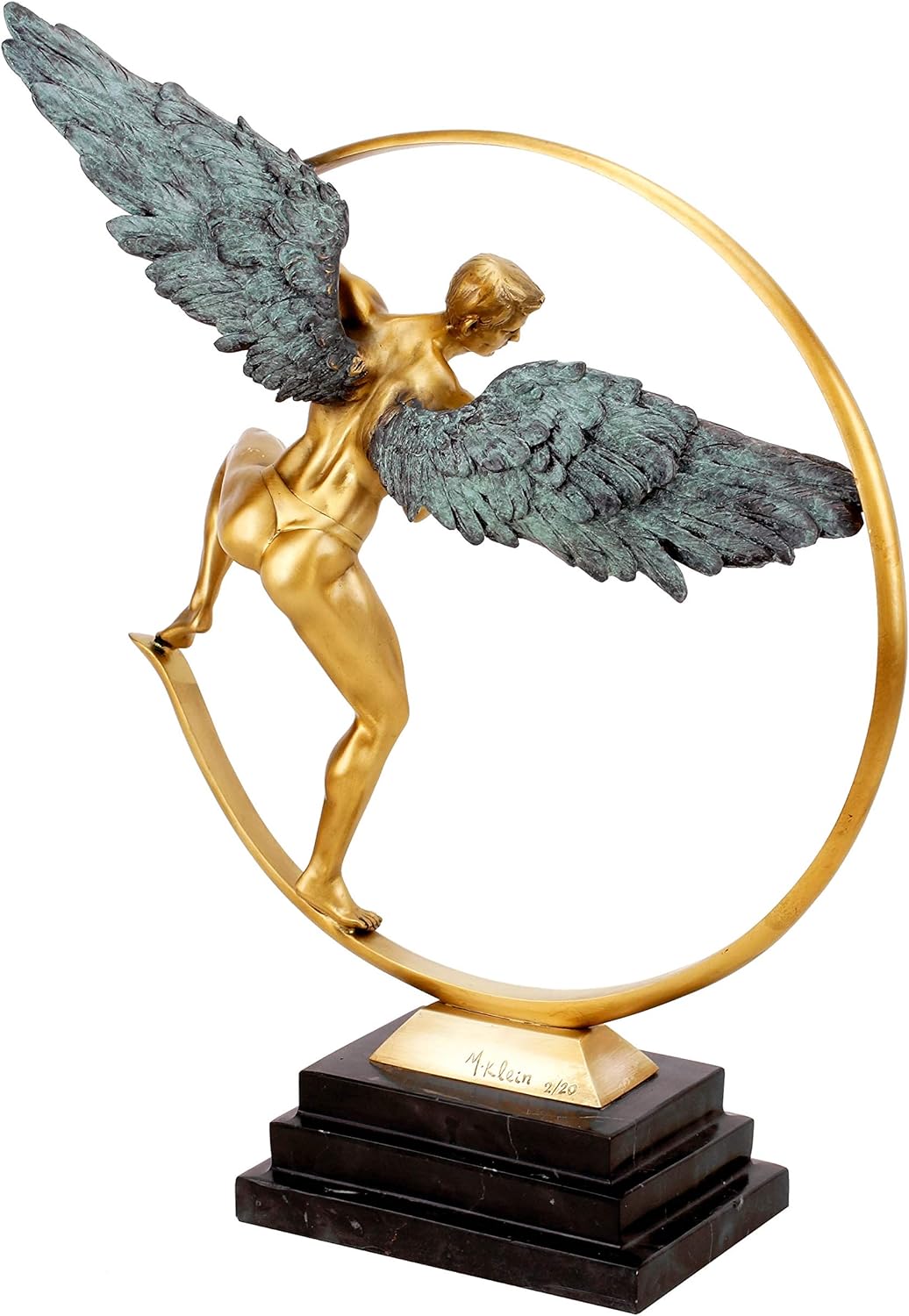 Kunst &amp; Ambiente - Guardian Angel - Limitierte Engelsfigur aus Bronze - Engel - signiert Martin Klei