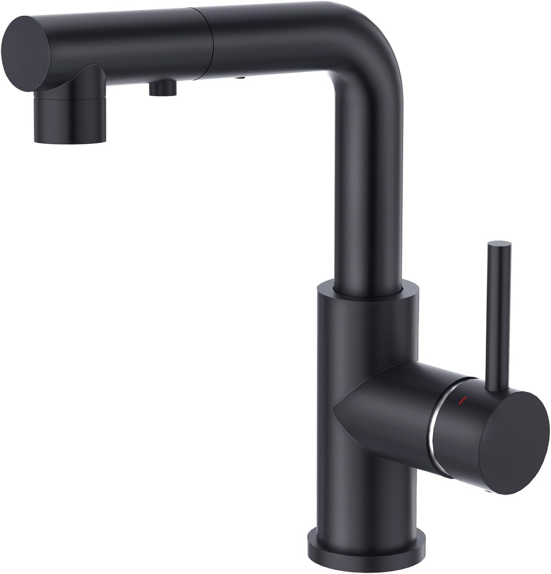 CREA Wasserhahn Küche mit 3 Funktionen Brause, Schwarz Küchenarmatur mit Ausziehbarem Brause, 360° D