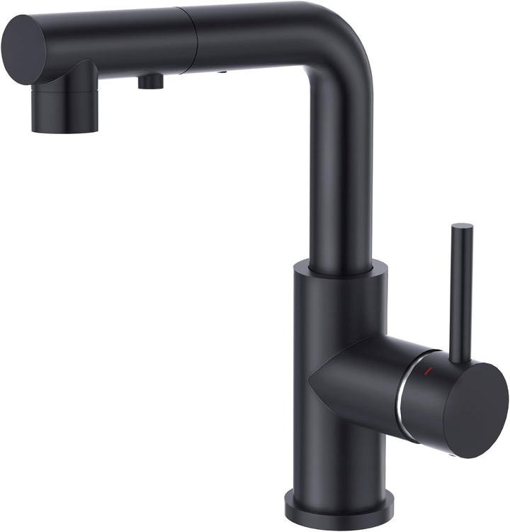 CREA Wasserhahn Küche mit 3 Funktionen Brause, Schwarz Küchenarmatur mit Ausziehbarem Brause, 360° D