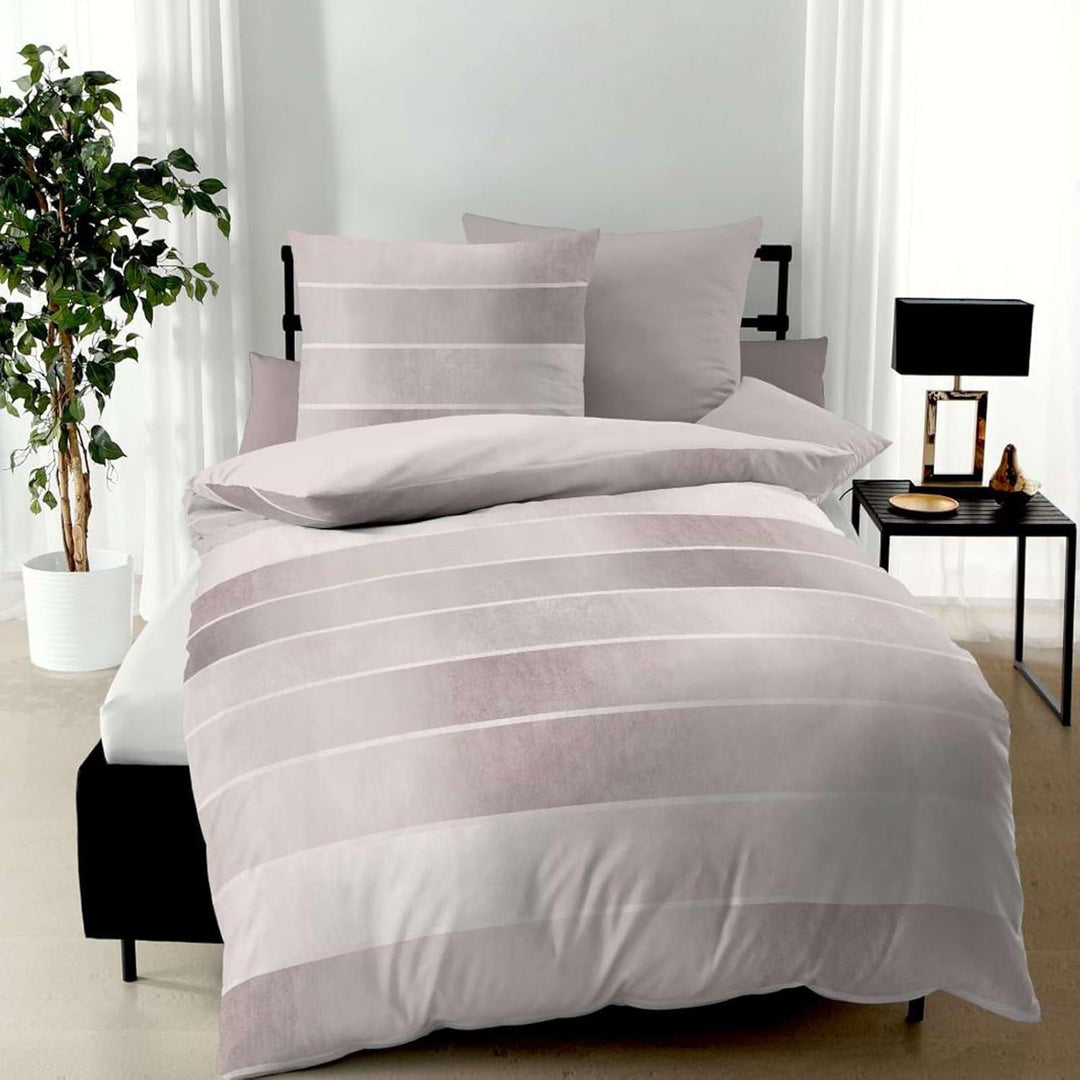Kaeppel Mako-Satin Bettwäsche Timeless 200x200 cm + 2x 80x80 cm Rosé, 200x200 cm + 2x 80x80 cm Rosé