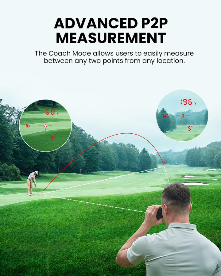 MiLESEEY Hochwertige Tasche Laser Entfernungsmesser Golf mit IP65 Wasserdicht,1000 Yards wiederaufla