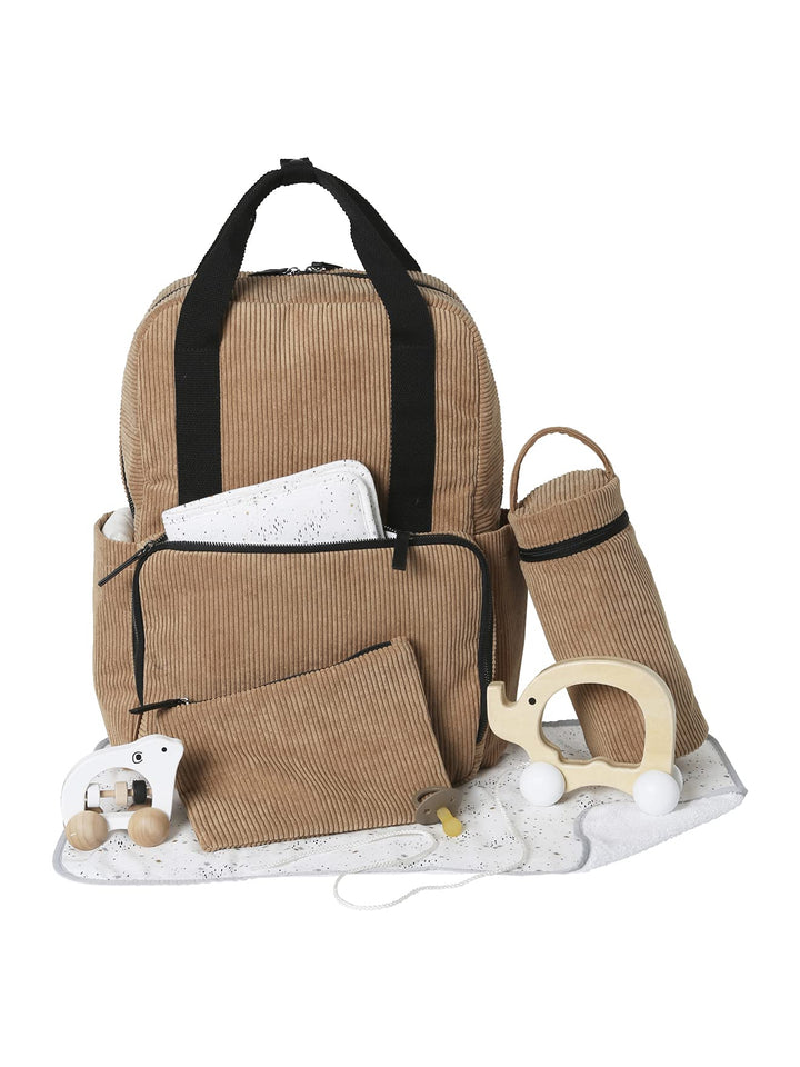 VERTBAUDET Rucksack Kordsamt Travel Haselnuss TU Braun, Braun