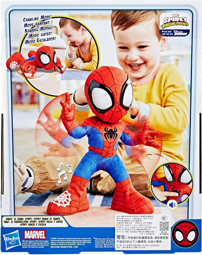 Marvel Spidey und Seine Super-Freunde Tanz- & Krabbelspass Spidey, interaktives Plüschspielzeug mit