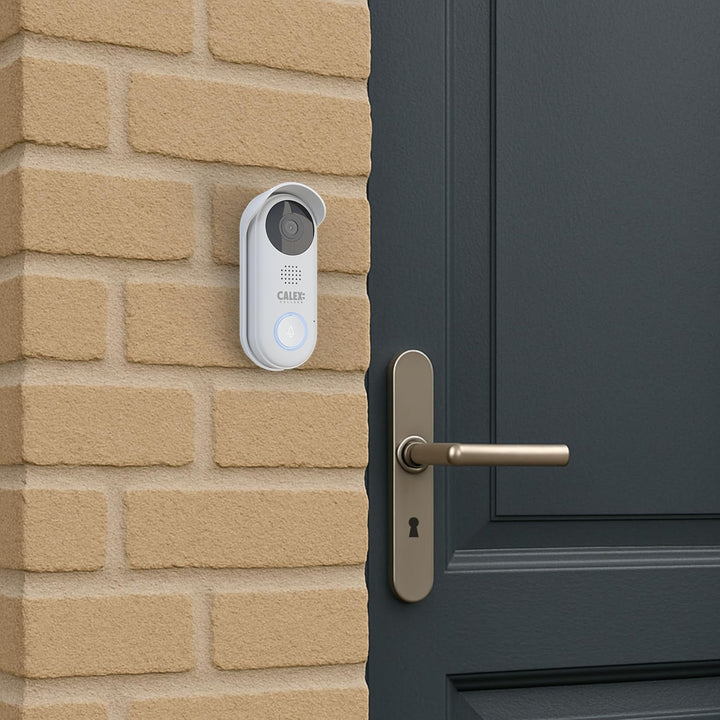 CALEX Smart Security Video-Türklingel, 2K Kamera mit App-Steuerung, Nachtsicht, 2-Wege-Audio, Bewegu