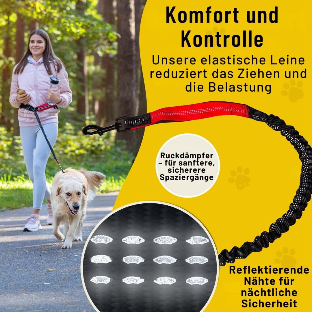 Hundefreund Bungeeteil für Joggingleine | Verlängerung für Hundeleine | Ersatzleine mit elastischem