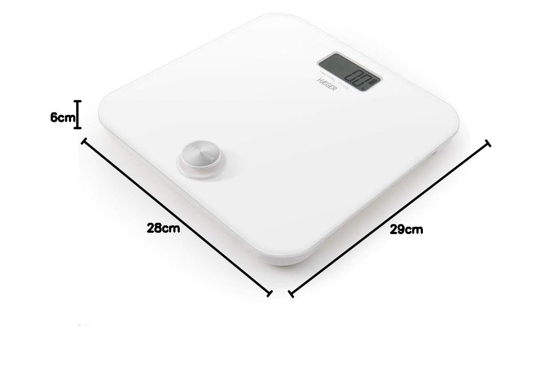 HAEGER U-POWER Digitale Badwaage, batteriebetriebene Technologie: Drücken Sie die Taste, um Strom zu