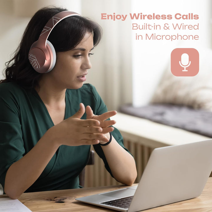 PowerLocus Bluetooth Kopfhörer Over Ear, 50 Std Spielzeit, 4 EQ-Modi, Kopfhörer Kabellos Faltbarer m