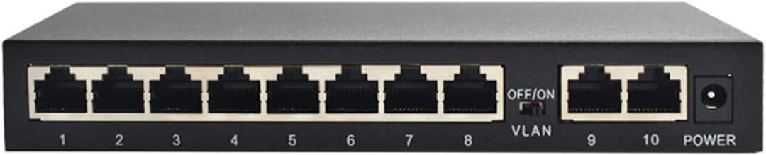 KuWFi 10-Ports Gigabit Netzwerk Switch, LAN Switch RJ45 Port Fast Ethernet Switch, LAN Splitter, LAN
