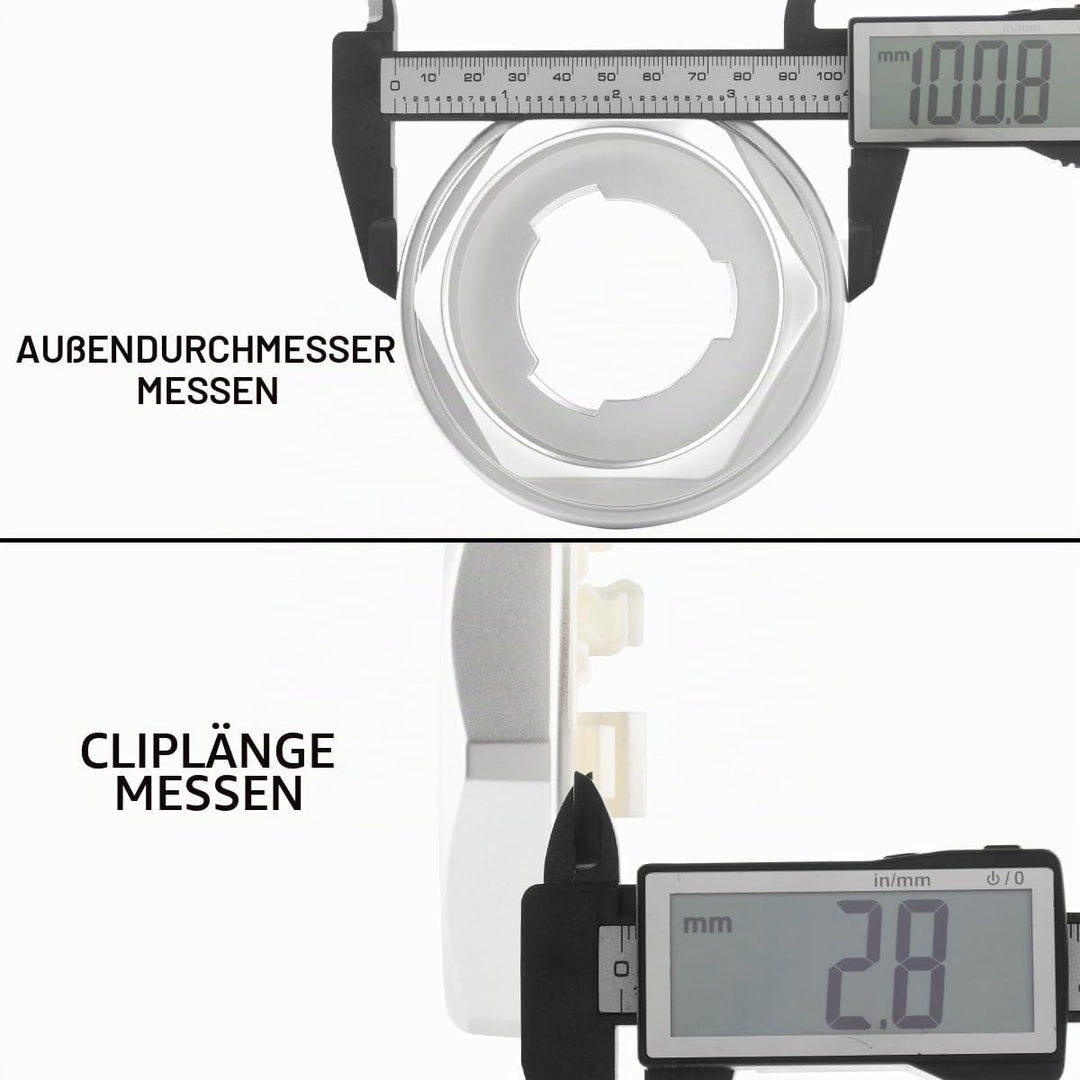 RhinoTuning 4 Stück Radnabenkappen für BBS Nabendeckel OD 100,8 mm ID 53,7 mm, Silber Radnabenabdeck