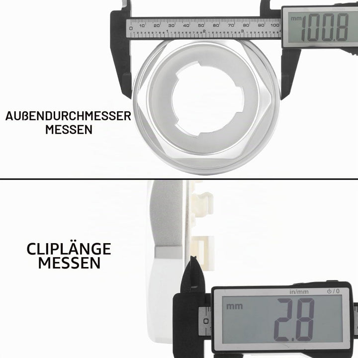 RhinoTuning 4 Stück Radnabenkappen für BBS Nabendeckel OD 100,8 mm ID 53,7 mm, Silber Radnabenabdeck
