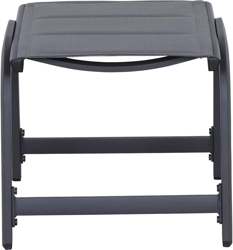 Siena Garden Tesoro Hocker, Padded Alu matt-anthrazit, Ranotex®-Gewebe royal-Grey