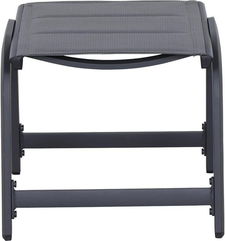 Siena Garden Tesoro Hocker, Padded Alu matt-anthrazit, Ranotex®-Gewebe royal-Grey