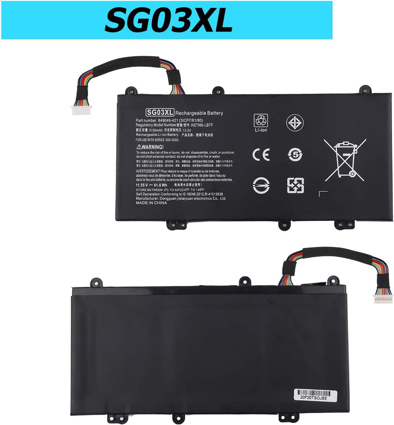 Vvsialeek SG03XL SG03 Laptop Akku Kompatibel Für HP Envy M7-U109DX HSTNN-LB7E 849315-850 849049-421