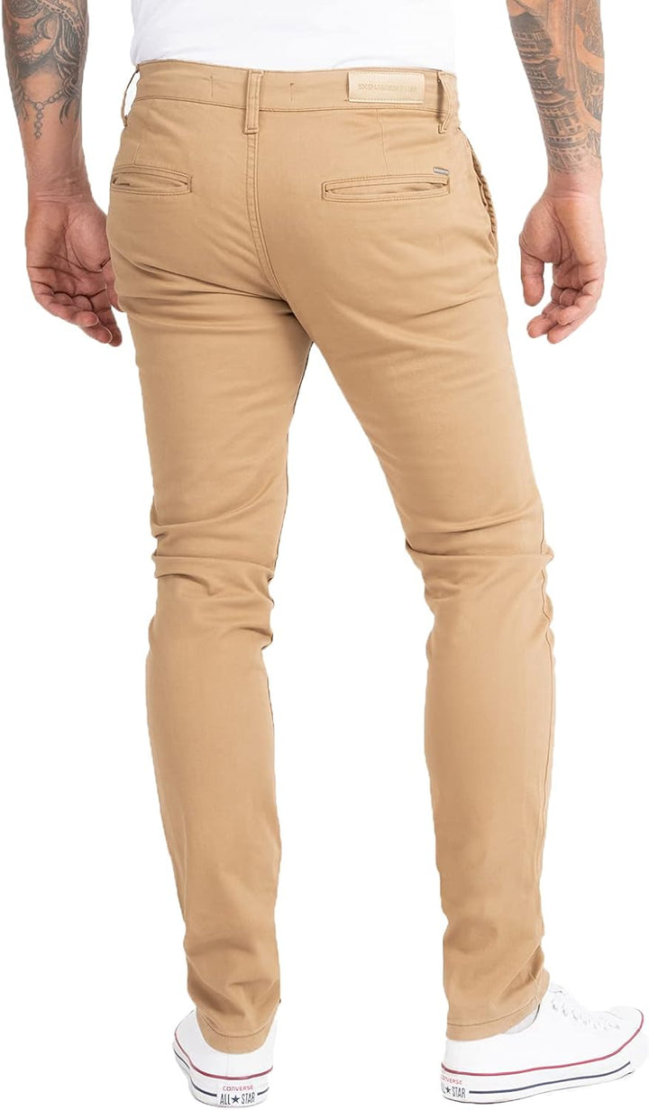 Indumentum Chino Hose Basic Slim Fit IS-305 38W / 32L Dunkelbeige, 38W / 32L Dunkelbeige