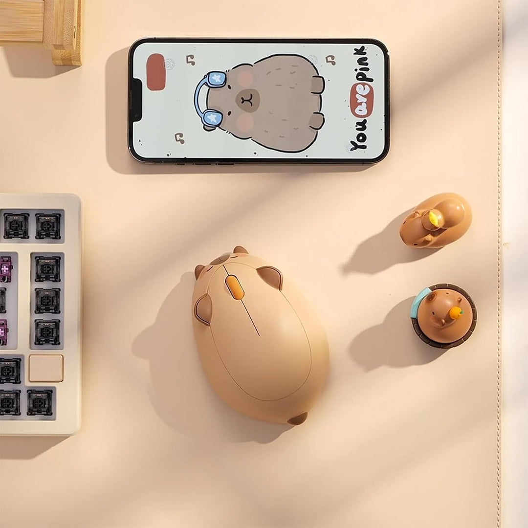 Akko Niedliche Kabellose Maus mit Katzenmotiv, 3200 DPI, Tri-Mode-Verbindung, Bluetooth 3.0/5.0/2.4G