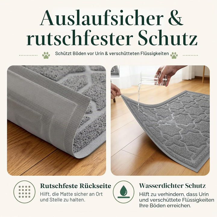 Yimobra Katzenstreumatte, XL Jumbo 90 x 60 cm, Leicht Zu Reinigende Katzenmatten, rutschfest, Wasser
