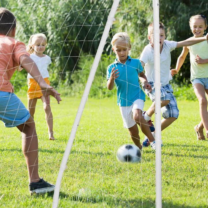 Relaxdays Fussballtor mit Torwand, Garten, Kinder & Erwachsene, Soccertor, HBT 170x235x85 cm, Stahl,