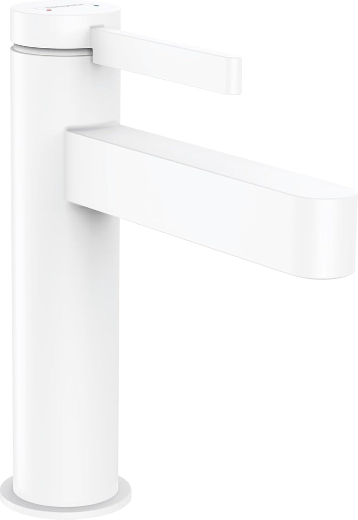 hansgrohe Waschtischarmatur Finoris, Wasserhahn Bad mit Auslauf Höhe 110 mm, mit Push-Open Ablaufgar