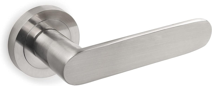 Emuca - Türgriffe für Innenttüren, 5 Türgriff-Set mit Rosetten für Zimmertüren D.50 mm, Aluminium, s