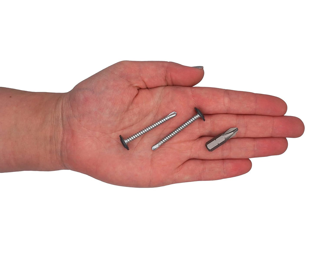 SKIR'CO (300 Stück) Lackierte selbstbohrende Schrauben 4,2 x 40 mm, Blechschraube, PH modifizierter